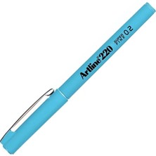 Artline : 220N Super Fine Ince Keçe Uçlu Yazı Kalemi : 0,2 mm : Gök Mavi