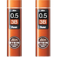Pentel Ain Stein Mekanik Dolum Uçları - 0,5 mm 3b - 2 Tüplü Paket