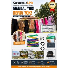 KurutmaxLiNe® Mandalsız Çamaşır Asma Sistemi – Pratik ve Taşınabilir Çamaşır İpi