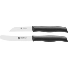 Zwilling Bıçak Twin Grip 2 Parça, Paslanmaz Çelik, Gümüş/siyah, 38 x 28 x 28 Cm, 2-Birim