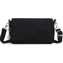 Kipling Aras Small Shoulder Bag Omuz Çantası, Standart, 24S.WOÇ.MEB.0028, Cosmic Black, Kadın