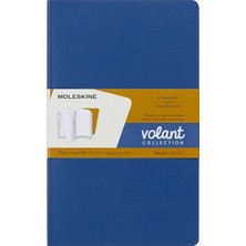 Moleskine Çizgisiz Volant Not Defteri 2'li Set L Boy Mavi + Amber Sari