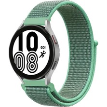 Sepetopia Samsung Galaxy Watch 4 Hasırlı Cırtcırtlı Kordon - Turkuaz