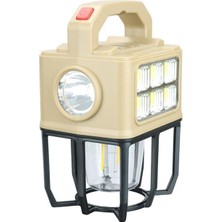 Cotton Soft PM-26460 Çok Fonksiyonlu Solar Kamp Lambası Güneş Panelli Masa Lambası ve El Feneri
