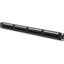 Digitus DK-91624U Cat 6 Sınıf E Bağlantı Panosu, Korumasız 24 Portlu RJ45, 8P8C, Lsa, 1u, Raf Tipi,