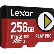 Lexar Play Pro Microsdxc Express Kartı 256 Gb, 900 Mb/s'ye Kadar Okuma, 600 Mb/s Yazma, Oyun Optimiz