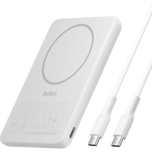 Belkin Boostcharge Manyetik Power Bank 5000 Mah, Manyetik Halka ve Usb-C Porta Sahip Ince Taşınabili