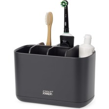 Joseph Joseph Easystore Büyük Diş Fırçası Kabı Mat Siyah Banyo Organizatörü 70599