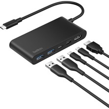 Belkin Usb-C Hub, 5 Portlu, 60 Hz’de 4K HDMI Ekran Desteği, 100W Güç Iletimi, 5gbps Veri Aktarımı, M