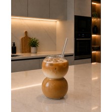 Leya Home Bombeli Isıya Dayanıklı Borosilikat Latte Bardağı- Vazo 1 Adet