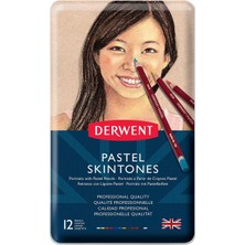 Derwent Skintones Pastel Kalemler Seti Metal Kutulu, 12 Renk