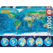 Educa Puzzle 1000 Parça 16760 World Map