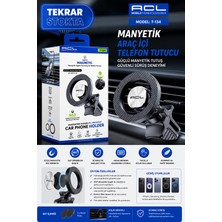 Azurtech Acl T-134 Manyetik Araç Telefon Tutucu | 360° Dönebilen, Karbon Fiber Tasarım, Havalandırma Izgarası Uyumlu