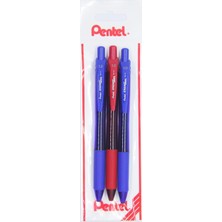 Pentel Energel 1.0 mm Likit Roller Kalem 2xmavi/1xkırmızı 3'lü Set