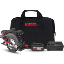 Kress KUE12.1 20VOLT 4.0AH. Li-Ion 165MM Çift Akülü Kömürsüz Profesyonel Daire Testere