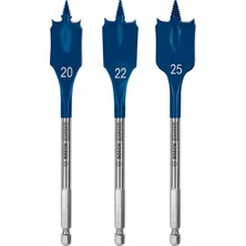 Bosch 3 x Expert Self Cut Speed Yassı Freze Matkap Seti (Yumuşak Ahşap, Sunta, Çap 20 – 25 Mm, Profe