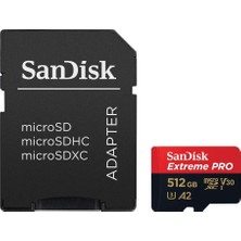 Sandisk SDSQXCZ-512G-GN6MA Extreme 512GB Micro Sd Kart, Siyah/kırmızı