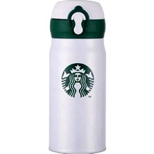 Starbucks Siyah Paslanmaz Çelik Kilitli Termos Matara 500 ml - 350 ml