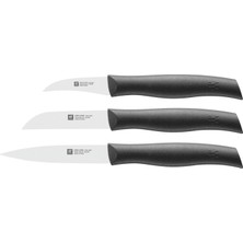 Zwilling 38737000 Twin Grip Bıçak Seti, 3 Parça, Friodur Bıçak, Sap: Plastik, Siyah, 350 x 105 x 15