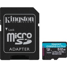 Kingston 512GB Canvas Go Plus Microsd Card | Up To 200MB/S | Class 10, Uhs-I, U3, V30, A2 | Sdcg4/51