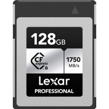 Lexar Professional Silver Serisi 128 GB Cfexpress Kart, Tip B Cfe Kart, 1750 Mb/s'ye Kadar Okuma Hız