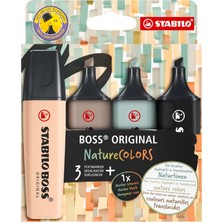 Stabilo Boss Original Naturecolors - Fosforlu Kalem - 4'lü Paket - Çeşitli Renkler