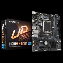 Gigabyte Gıgabyte H610M K Ddr4, 2xddr4, M.2, Hdmı, 12-13.14.nesil, LGA1700 Soket, Anakart