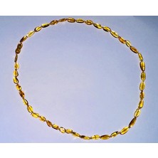 Lotus Bal Rengi Damla Kehribar Yetişkin Kolye
