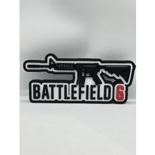 Goka 3D Craft Battlefield 6 M4 Temalı 3D Duvar Dekoru - 23 cm Premium Versiyon (1.5 cm Çift Montaj Setli)
