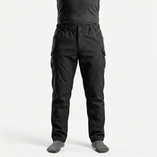 Onz Scoutland Büyük Beden Battal Boy Erkek Siyah Su Geçirmez Kışlık Outdoor Softshell Pantolon