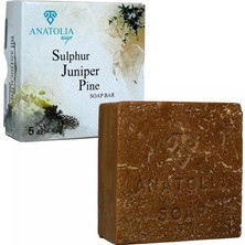 Anatolia Soap Çam Ardıç Kükürt Sabunu Mantar Karşıtı Akne Karşıtı Arındırıcı Cilt Problemlerine 130G
