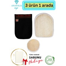 Anatolia Soap Kelebek Kese Siyah Kalın Kabak Lifi Vücut Için Kabak Lifi Yüz