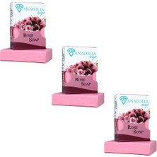 Anatolia Soap Gül Sabunu Gül Yaprağı Özlü Aromaterapi Nemlendirici Cilt Besleyici Arındırıcı Doğal S