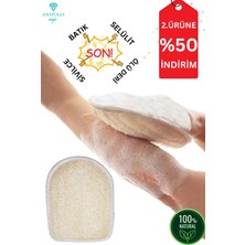 Anatolia Soap 22 x 17 cm Doğal Kabak Lifi El Geçmeli, Selüloit, Sivilce ve Batık İçin Etkili Banyo Kesesi