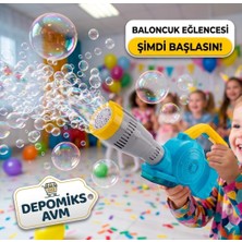Depomiks Avm Köpük Baloncuk Makinesi - Pilli Otomatik Balon Tabancası Eğlenceli Çocuk Oyuncak