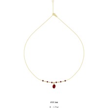 Bolek Jewellery Ruby&mor 14 Ayar Kolye