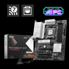 MSI Msı Pro B850-P Wıfı Am5 Ddr5 8200MHZ(OC) HDMI 3x M.2 USB 10GBS 5g Lan Wı-Fı 7 Atx