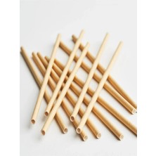 Mu Art Ahşap 100 Adet 6mm Kraft Kağıt Pipet – 20CM