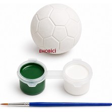 Ehobici Taş Boyama Seti Futbol Topu 2 Renk Akrilik Boya 5ml + Fırça