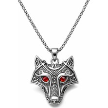 Omark Cotton Nordic Wolf Çelik Kolye