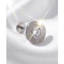 Begonia Accessories 316L Cerrahi Çelik Paslanmaz Kararmaz Alerji Yapmaz Zirkon Taşlı Figürlü Unisex Tragus Helix Küpe Piercing GC210-14