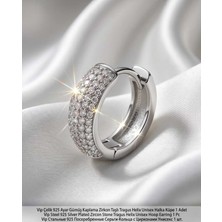 Begonia Accessories 316L Cerrahi Çelik Gümüş Kaplama Kararmaz Alerji Yapmaz Zirkon Taş Figür 1 Adet Unisex Minimal Halka Tragus Helix Küpe Piercing GH210-37