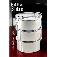 Transformacion Sefer Tası Yemek Kabı Paslanmaz Çelik 3 Katlı 14 cm 3 Litre 721366