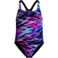 Speedo Çok Renkli Kız Çocuk Desenli Yüzücü Mayosu