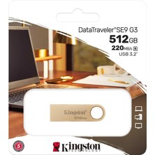 Kingston Kıngston 512GB USB 3.2 USB Bellek Datatraveler DTSE9G3/512GB