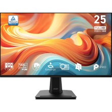 MSI Msı 24.5" IPS Pro MP251 E14L 1MS144HZ HDMI Kurumsal Monitör 1920X1080