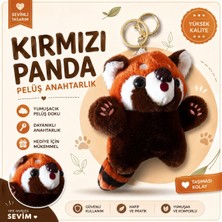 Dinç Spor 🦊 Sevimli Kırmızı Panda Peluş Anahtarlık
