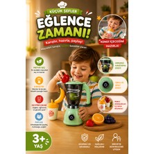 Selvira Oyuncak Blender Seti Çocuk Mutfak Oyuncağı Meyve Sıkacağı Smoothie Makinesi Işıklı Sesli Eğitici Oyuncak 3+ Yaş