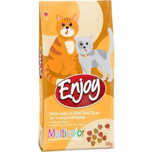 Enjoy Multicolor Renkli Tavuklu Yetişkin Kedi Maması 10 kg