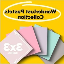 Die Grup %100 Geri Dönüşümlü Kağıt Süper Yapışkan Notlar, 2x Yapıştırma Gücü, 3x3 Inç, 5 Ped, 70 Yaprak/ped, Wanderlust Pastel Koleksiyonu (654R-5SSNRP)